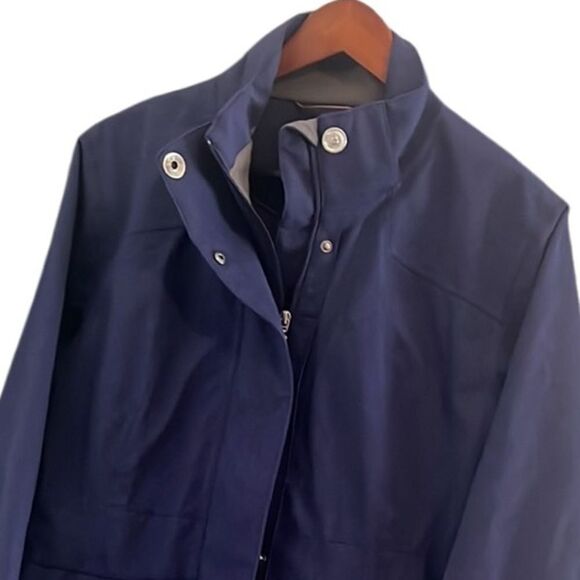 Merrell Opti-shell Navy Blue Front Pockets Snap Zip Closure Coat Size Large - Picture 5 of 14